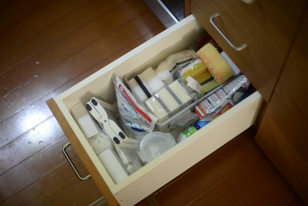 チェリーのオーダーキッチンの引き出し